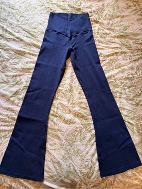 Forever 21 Dark Blue High-Waist Flare Pants